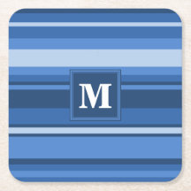 Monogram blåa ränder