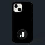 Monogram Black<br><div class="desc">Ett mobilfodral i snyggten har en inledande monokulärbild på svart bakgrund. VÄLJ MODELLEN OCH STIL NÄR DU BESTÄLLER! Skapa dig själv eller ge som gåva.</div>