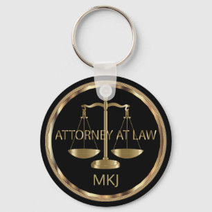 Monogram - Black and Guld Law Nyckelring
