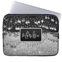 Monogram Black and Silver Gypsy Coin Laptop Fodral