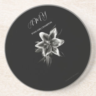 Monogram Black and Skriva Lily Sandstone Underlägg