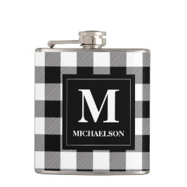 Monogram Black and White Buffalo Check Fickplunta