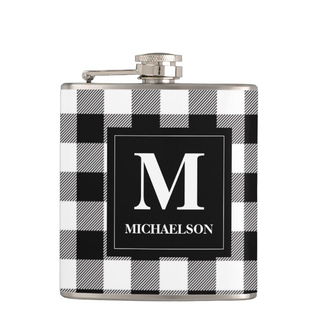 Monogram Black and White Buffalo Check Fickplunta (Framsidan)