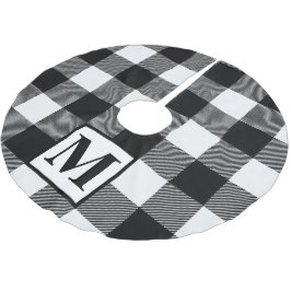 Monogram Black and White Buffalo Play Julgransmatta Borstad Polyester