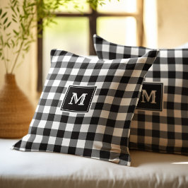 Monogram Black and White Buffalo Play Kudde