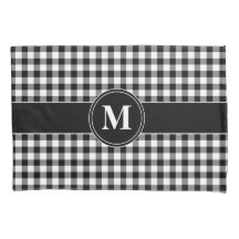 Monogram Black and White Gingham