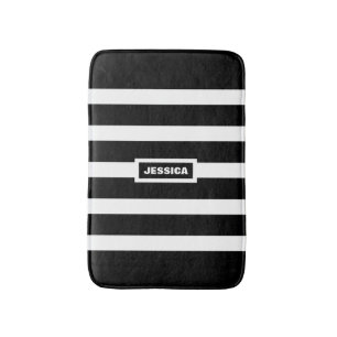 Monogram Black and White Rand Badrumsmatta