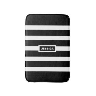 Monogram Black and White Rand Badrumsmatta