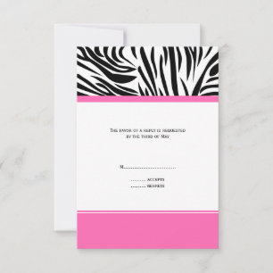 Monogram Black and White Zebra tryck och Shock ros OSA Kort