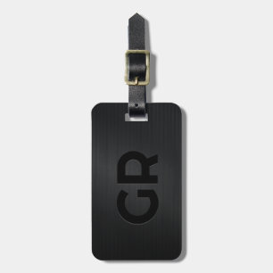 Monogram Black Brushed Metallic Struktur Bagagebricka