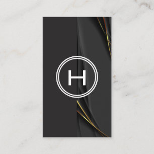 Monogram Black Guld 2 Tone Visitkort