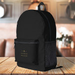 Monogram Black Guld | Modern minimalistisk Elegant<br><div class="desc">En enkel anpassningsbar i snyggt i ett modernt,  minimalistiskt typografi i guld,  med svart bakgrund. Monogrammet initialer och namn kan enkelt vara personlig tillsammans med funktionslinjen för att göra en så unik utformning som du är! Perfekten har skräddarsytt gåva eller tillbehör till tillfälle.</div>
