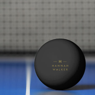 Monogram Black Guld   Modern minimalistisk Elegant Pingisboll