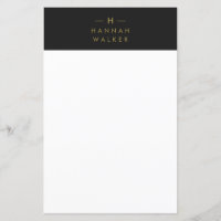 Monogram Black Guld | Modern minimalistisk station