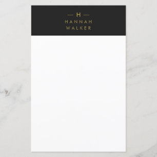 Monogram Black Guld   Modern minimalistisk station