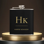 Monogram Black Guld Personlig Fickplunta<br><div class="desc">Monogram Black Guld Personlig-kolv</div>