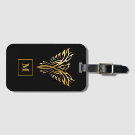 Monogram Black & Guld Phoenix Stigning Bagagebricka
