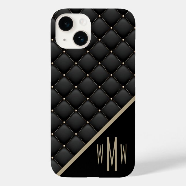Monogram Black Guld Quilted (Baksida)