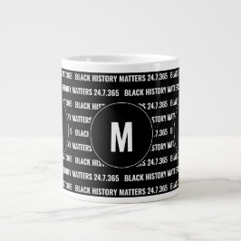 Monogram BLACK HISTOY-FRÅGOR Jumbo Mugg