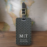 Monogram Black Metallic Elegant Mönster Bagagebricka<br><div class="desc">Öka din resupplevelse med vår klassiska Elegant Modern Minimalist Monogram Luggage Tag-kod. Detta noggrant designade tillbehör kombinerar sömlöst elegans med contemporaryns minimalism, och ser till att ditt bagage är sofistikerat. Den här bagagetaggen är utformad med precision och noggrannhet. Den är mer än bara en praktisk artikel. Den är en personlig...</div>