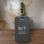 Monogram Black Metallic Elegant Mönster Bagagebricka<br><div class="desc">Öka din resupplevelse med vår klassiska Elegant Modern Minimalist Monogram Luggage Tag-kod. Detta noggrant designade tillbehör kombinerar sömlöst elegans med contemporaryns minimalism, och ser till att ditt bagage är sofistikerat. Den här bagagetaggen är utformad med precision och noggrannhet. Den är mer än bara en praktisk artikel. Den är en personlig...</div>