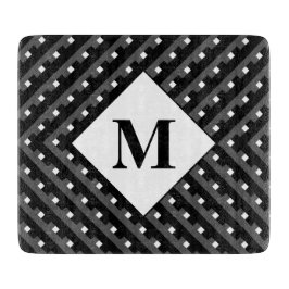 Monogram Black och Grått Angled linjer