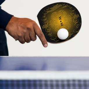 Monogram Black och Guld med dekorativt inslag Pingisracket