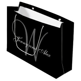 Monogram Black och Silver Bröllop
