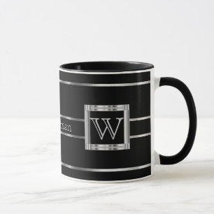 Monogram Black och Silver Mugg