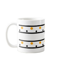 Monogram Black Orange Polka dots