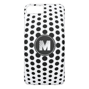 Monogram Black Polka dots Mönster
