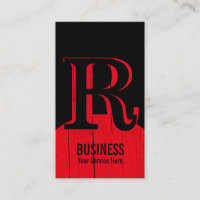Monogram Black & Red