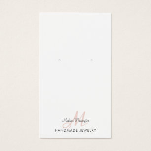 Monogram Black Rosa Earring Jewelry Visning Card Visitkort
