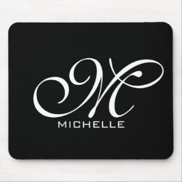 Monogram Black Script-Personlig Musmatta