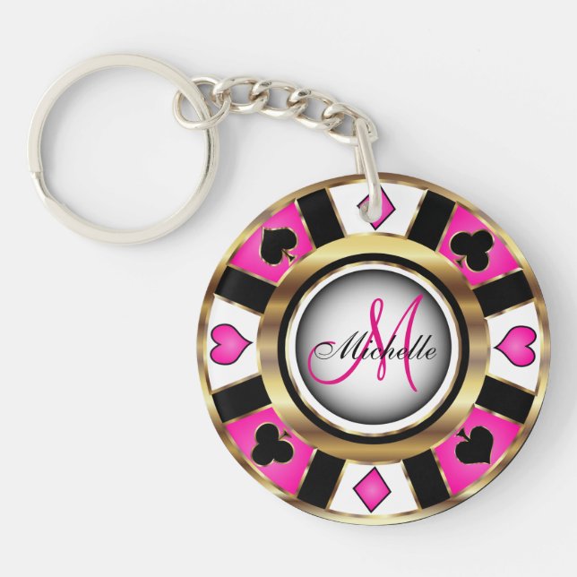 Monogram Black, Shock rosa och Guld Las Vegas Stil (Framsidan)