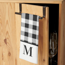 Monogram Black White Buffalo Play Bath Towel Set