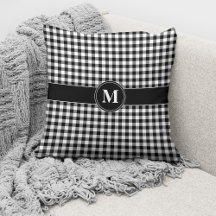 Monogram Black & White Gingham Play Check Mönster