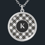 Monogram Black White Guld Play Locket Necklace Silverpläterat Halsband<br><div class="desc">Monogrammad Black White och Guld Play Silver Locket</div>
