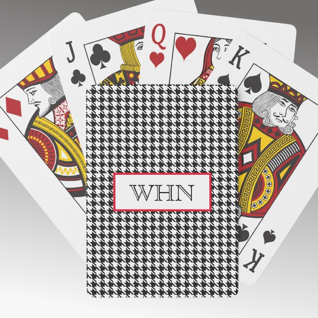 Monogram Black & White Houndstooth, Deck of of of Casinokort (Skapare uppladdad)