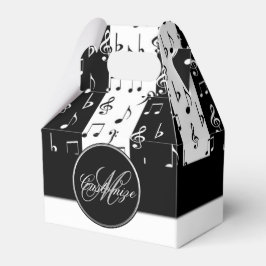 Monogram Black & White Musical Rand Gable Box 2 Presentaskar