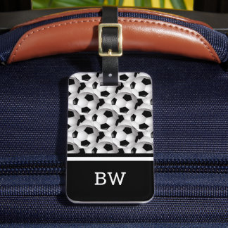 Monogram Black White Ocer Ball Mönster Bagagebricka