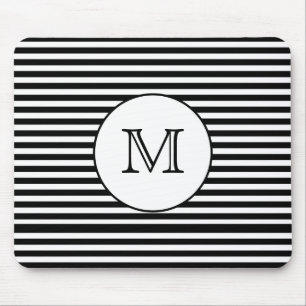 Monogram Black & White Rand Personlig Musmatta