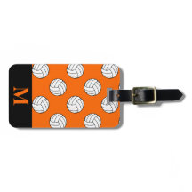 Monogram Black White Volleyball Bollar, Orange