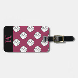 Monogram Black White Volleyball Bollar Sangria Ros Bagagebricka