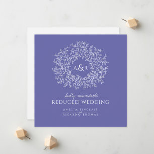 monogram blad reducerad bröllop meddelande