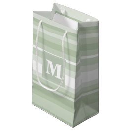 Monogram blek grönt rand