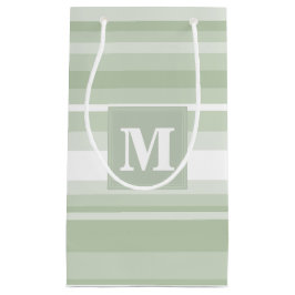 Monogram blek grönt rand