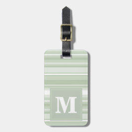 Monogram blek grönt rand bagagebricka