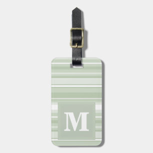 Monogram blek grönt rand bagagebricka