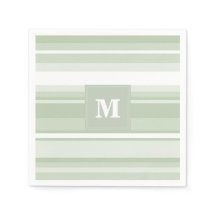 Monogram blek grönt rand